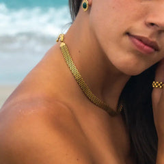 PVD gold Waterproof Choker