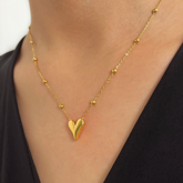 18K PVD Best Seller Heart Necklace