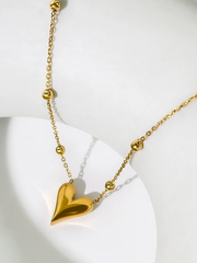18K PVD Best Seller Heart Necklace