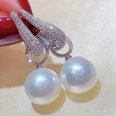 Crystal Pearl Earrings