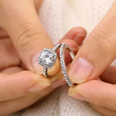 Sparkling Cubic Zirconia Stack Rings Duo