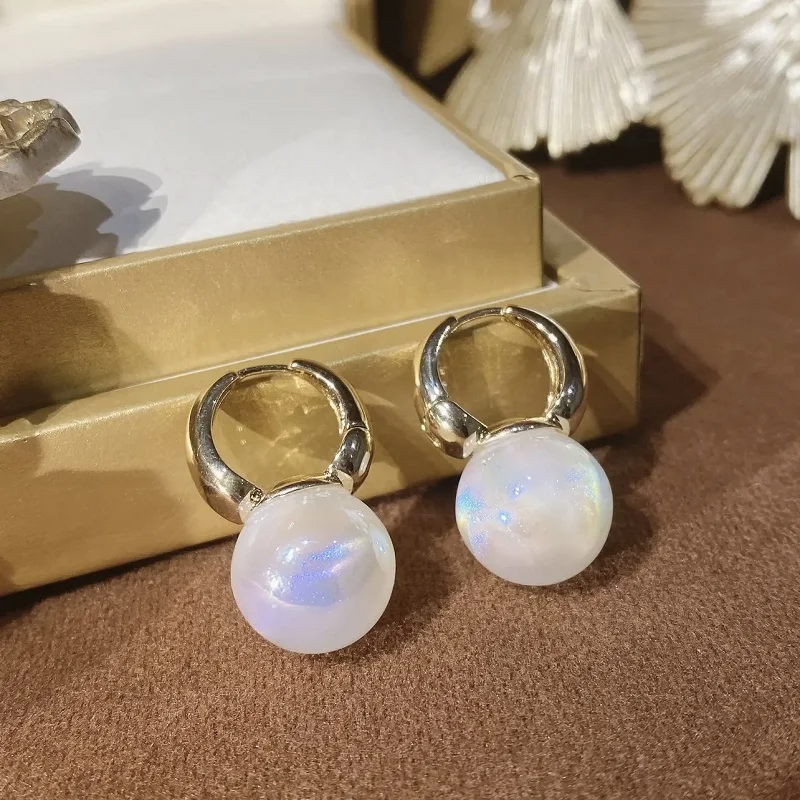 Mermaid Pearl Golden Earrings